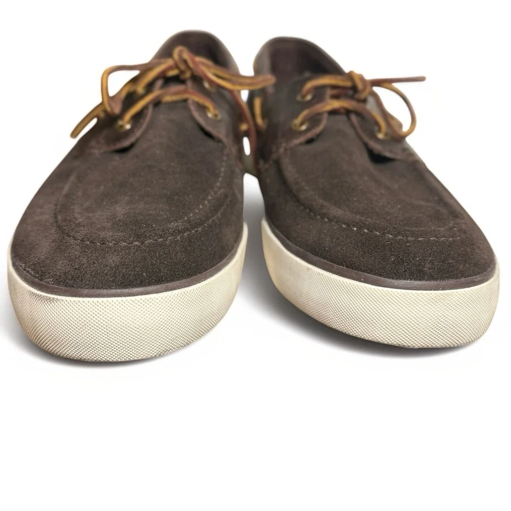Polo Ralph Lauren Rylander Leather Boat Shoe Brown Men's Size 11.5 Preppy Frat